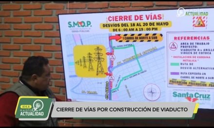 CIERRE DE VÍAS EN VIADUCTO VIRGEN DE COTOCA