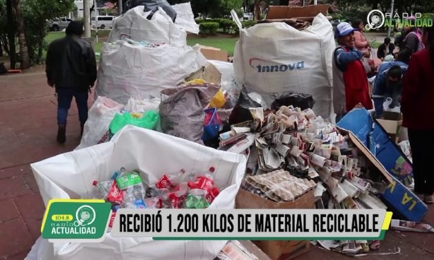 ECOFERIA RECIBIÓ 1.200 KILOS DE MATERIAL RECICLABLE