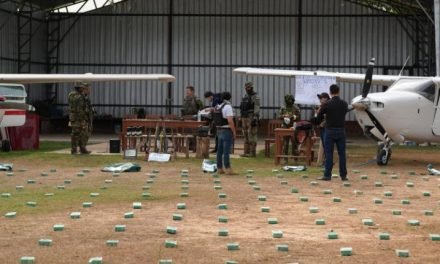 SECUESTRAN 300 PAQUETES DE DROGA Y  ARMAS  EN UNA HACIENDA CON PISTA CLANDESTINA