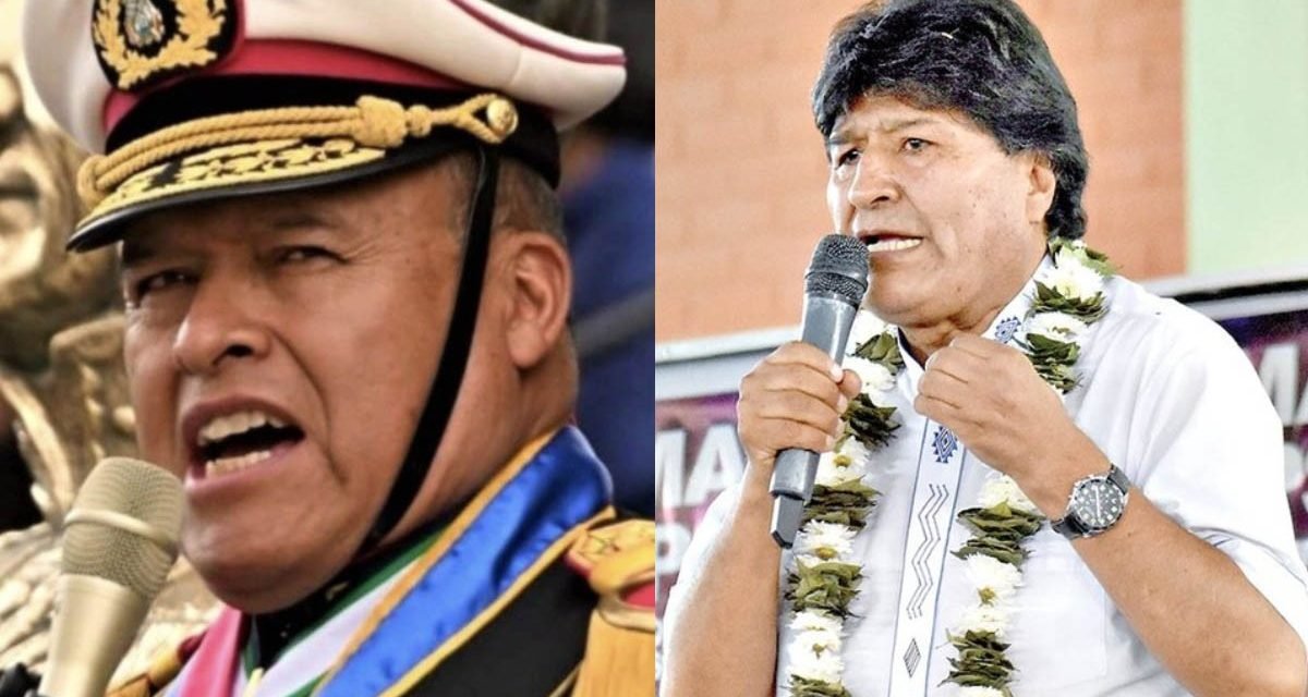 JEFE MILITAR DICE QUE EVO NO PUEDE SER PRESIDENTE Y ADVIERTE CON DETENERLO