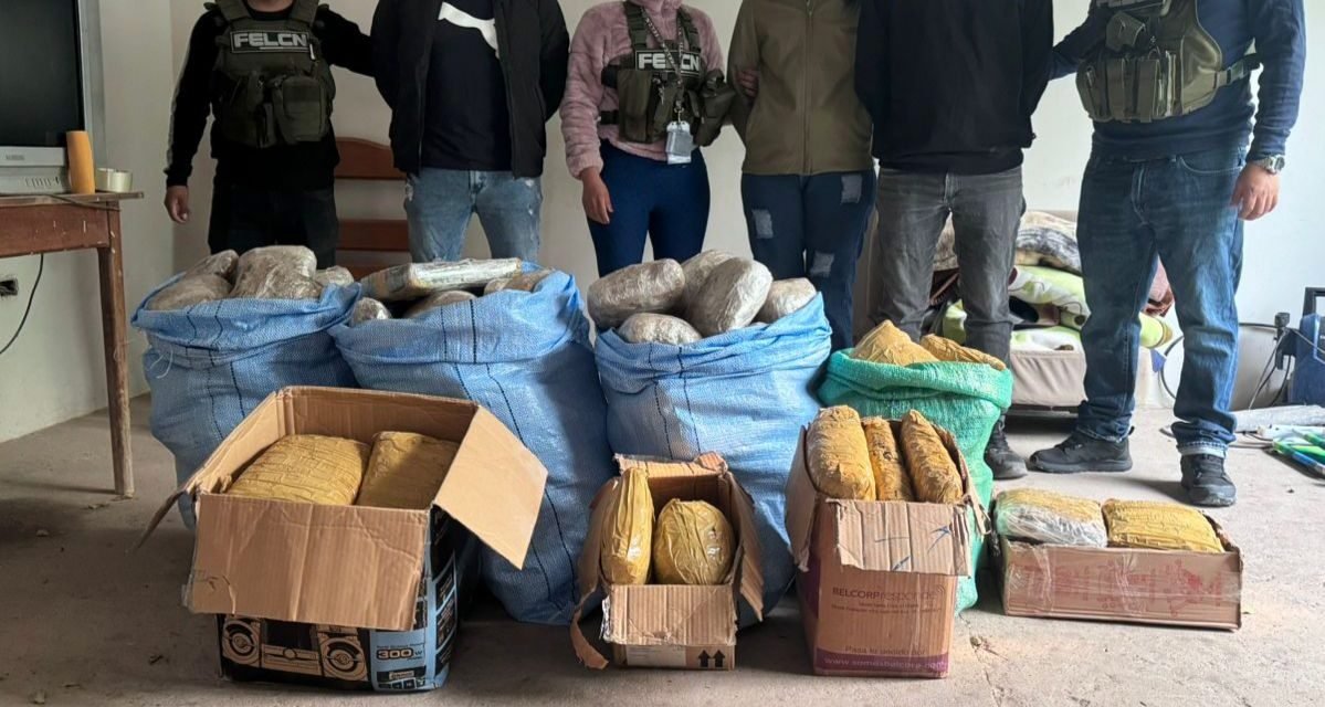 APREHENDEN A TRES PERSONAS CON 83 KILOS DE MARIHUANA