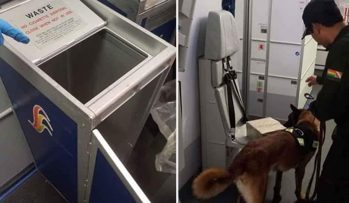 HALLAN DROGA EN LA CABINA DE UN AVIÓN, QUE TENÍA COMO DESTINO MADRID