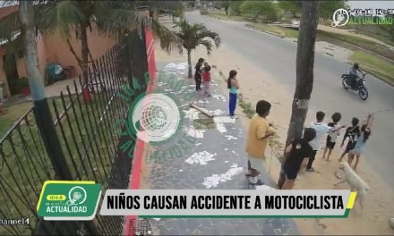 NIÑOS CAUSAN ACCIDENTE A MOTOCICLISTA