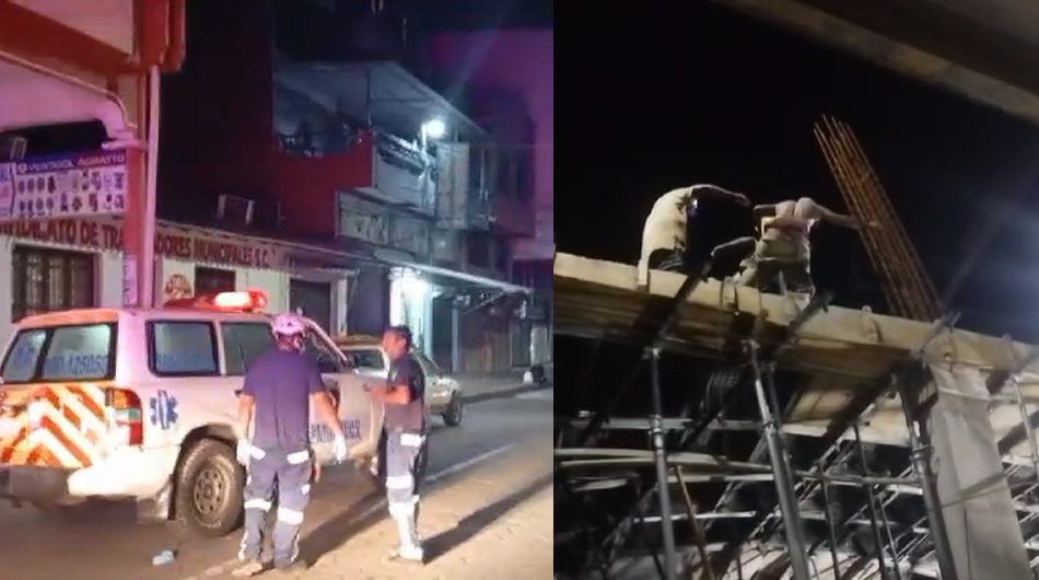 FALLO EN VACIADO DE LOSA DE UN EDIFICIO DEJA OCHO HERIDOS