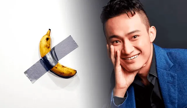 EMPRESARIO SE COMIÓ LA OBRA DE LA BANANA CON CINTA ADHESIVA QUE LE COSTÓ $US 6 MILLONES