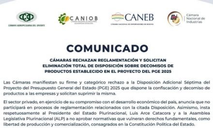 CÁMARAS DECIDEN NO PARTICIPAR EN LA REGLAMENTACIÓN DE LA LEY DEL PGE