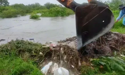 REALIZAN TRABAJOS PARA EVITAR NUEVOS REBALSES DEL RÍO GRANDE