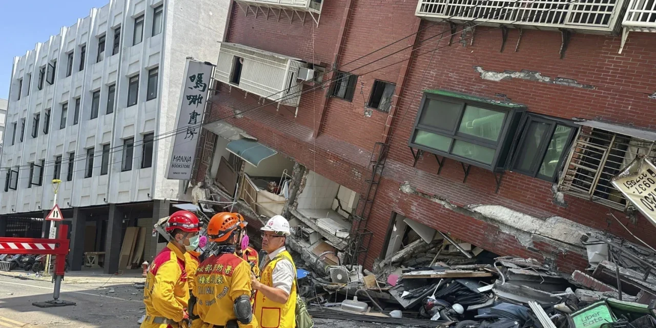 UN TERREMOTO DE MAGNITUD 6,4 SACUDIÓ EL SUR DE TAIWÁN DEJO HERIDOS Y DAÑOS ESTRUCTURALES