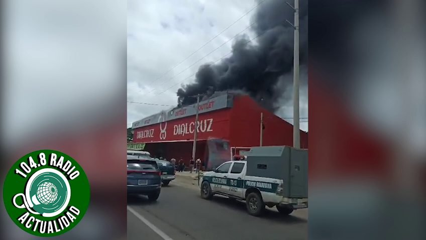 REPORTAN INCENDIO EN UNA EMPRESA POR LA AVENIDA BANZER