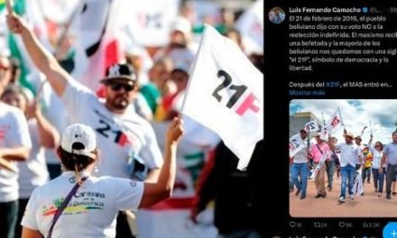 LUIS FERNANDO CAMACHO RECUERDA EL 21  Y LLAMA A LA UNIDAD EN DEFENSA DE LA DEMOCRACIA