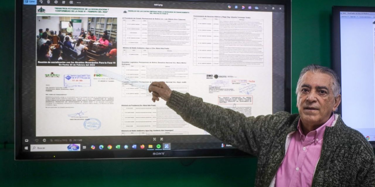 SEARPI PIDE DESEMBOLSO DE 40 MILLONES DE BOLIVIANOS PARA EJECUTAR OBRAS