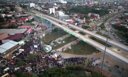 JHONNY FERNÁNDEZ INAUGURA EL VIADUCTO DEL CUARTO ANILLO  AVENIDA VIRGEN DE COTOCA