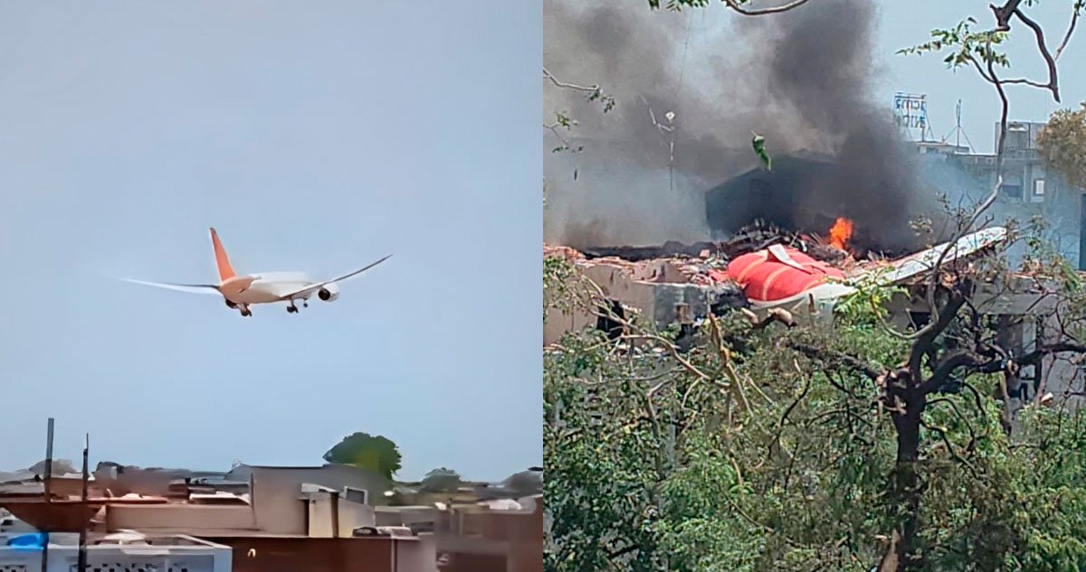 UN AVIÓN DE AIR INDIA SE ESTRELLÓ TRAS DESPEGAR RUMBO A LONDRES CON 242 PERSONAS A BORDO