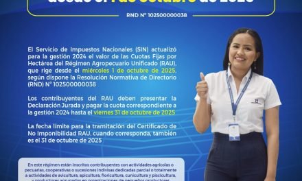 EL SIN ANUNCIA ACTUALIZACIÓN DEL RAU QUE ENTRA EN VIGOR ESTE 1 DE OCTUBRE