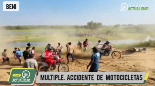 CAOS Y ADRENALINA EN BENI: CINCO MOTOCICLISTAS SE ACCIDENTAN EN PUERTO VARADOR