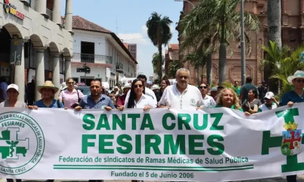 FESIRME ANUNCIA PARO DE 24 HORAS EN SANTA CRUZ POR DEMANDAS LABORALES