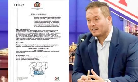 FISCALÍA EMITE ORDEN DE APREHENSIÓN CONTRA PRESIDENTE DE YPFB