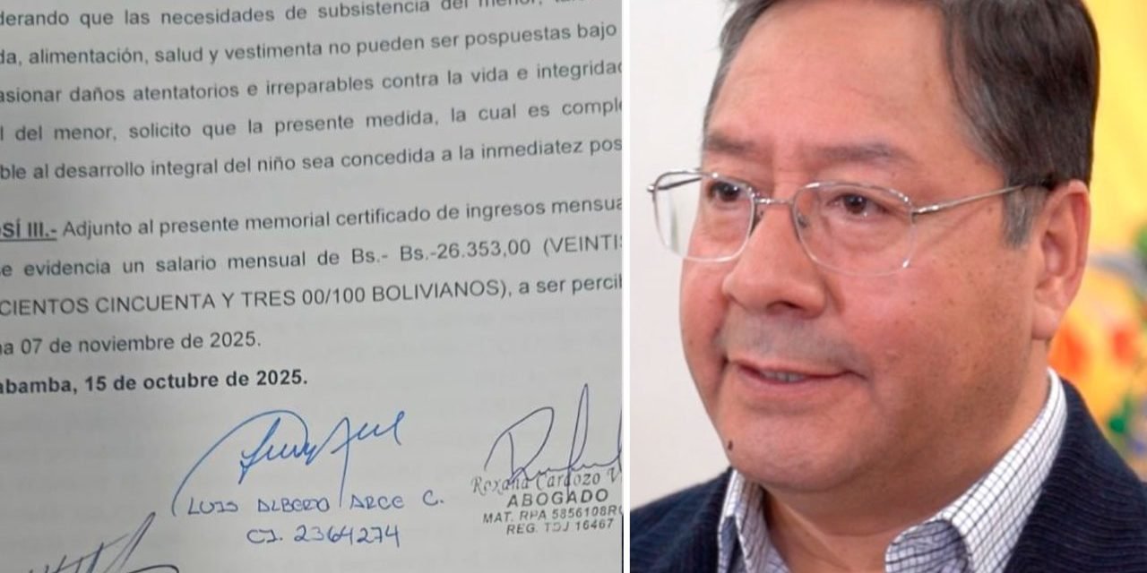 ARCE OFRECE A BRENDA LAFUENTE EL 10% DE SU SALARIO COMO ASISTENCIA FAMILIAR