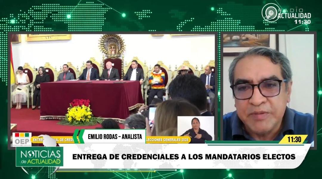 ANALISTA POLÍTICO DESTACA CARÁCTER PROTOCOLAR Y SIMBÓLICO DEL ACTO DE ENTREGA DE CREDENCIALES