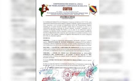 CSUTCB CONVOCA A MOVILIZACIONES NACIONALES CONTRA EL ALZA DE COMBUSTIBLES