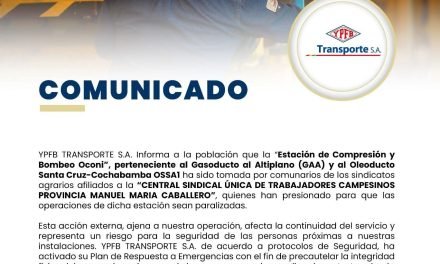 YPFB DECLARA EMERGENCIA TRAS TOMA DE ESTACIÓN OCONI POR COMUNARIOS