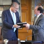 PRESIDENTE Y DIRECTORIO DEL BANCO CENTRAL DE BOLIVIA RECIBEN LA VISITA DEL PRESIDENTE Y LA VICEPRESIDENTA DEL BID