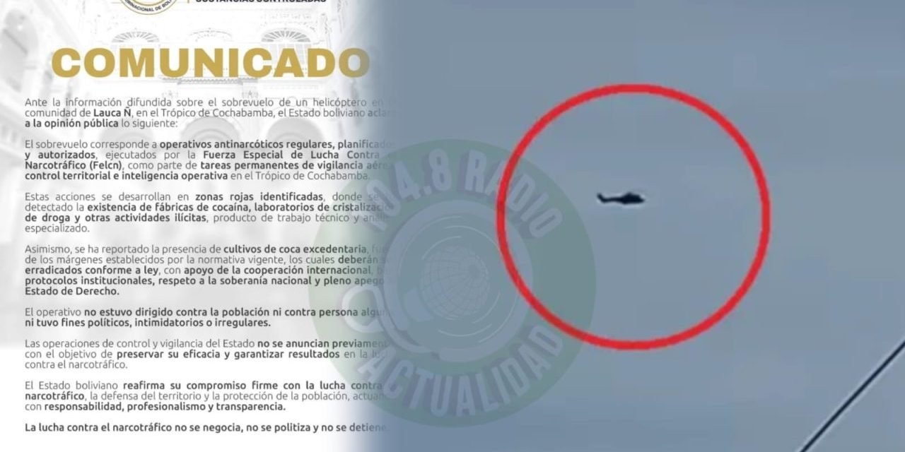 GOBIERNO CONFIRMA SOBREVUELO EN LAUCA Ñ POR SER ZONA ROJA DE NARCOTRÁFICO